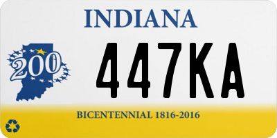 IN license plate 447KA