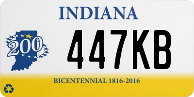 IN license plate 447KB