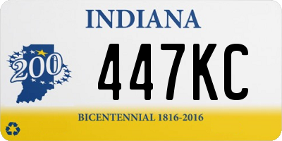 IN license plate 447KC