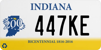 IN license plate 447KE