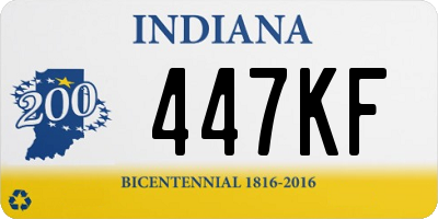 IN license plate 447KF