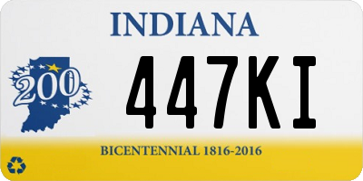 IN license plate 447KI