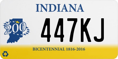 IN license plate 447KJ