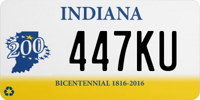 IN license plate 447KU