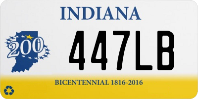 IN license plate 447LB