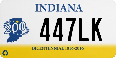 IN license plate 447LK