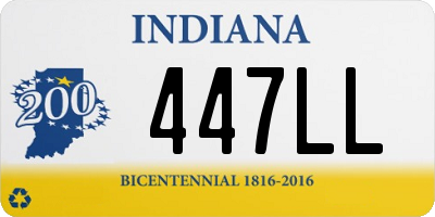 IN license plate 447LL