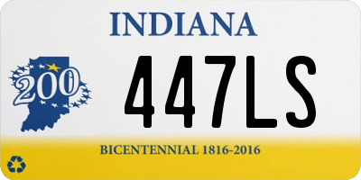 IN license plate 447LS