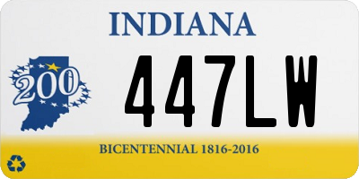 IN license plate 447LW