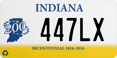 IN license plate 447LX