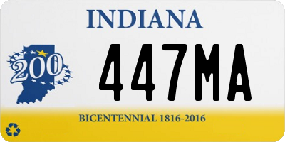 IN license plate 447MA