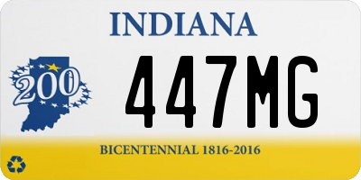 IN license plate 447MG