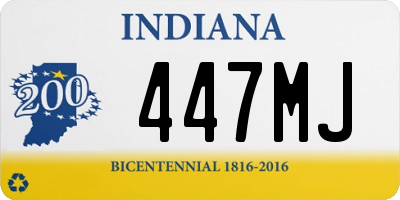 IN license plate 447MJ