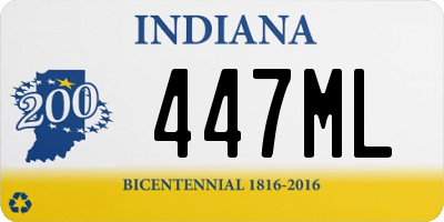 IN license plate 447ML