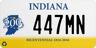 IN license plate 447MN