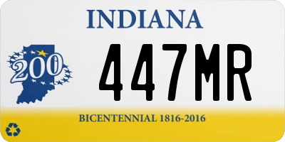 IN license plate 447MR
