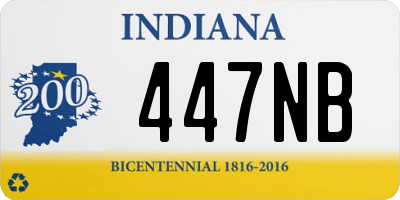 IN license plate 447NB