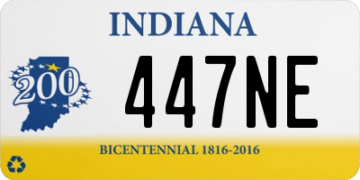 IN license plate 447NE