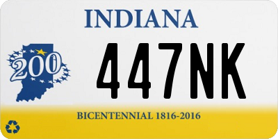 IN license plate 447NK