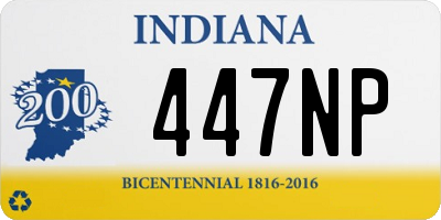 IN license plate 447NP