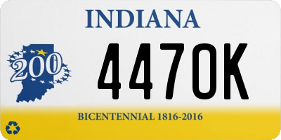 IN license plate 447OK
