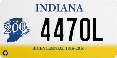 IN license plate 447OL