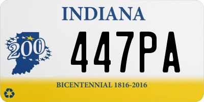 IN license plate 447PA