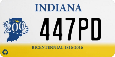 IN license plate 447PD