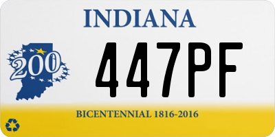 IN license plate 447PF