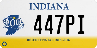 IN license plate 447PI