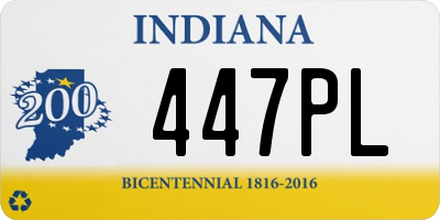 IN license plate 447PL