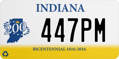 IN license plate 447PM