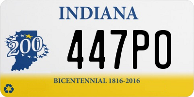 IN license plate 447PO