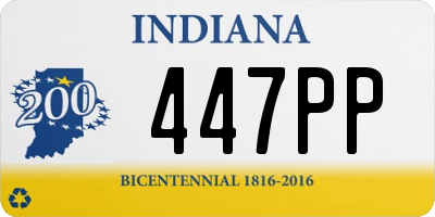 IN license plate 447PP