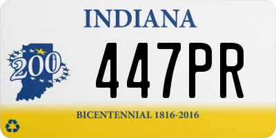 IN license plate 447PR