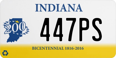 IN license plate 447PS