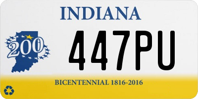 IN license plate 447PU