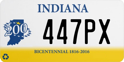 IN license plate 447PX