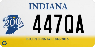 IN license plate 447QA