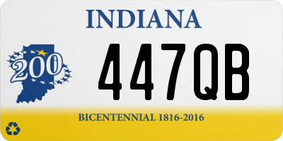 IN license plate 447QB