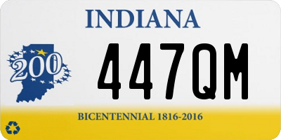 IN license plate 447QM