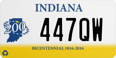 IN license plate 447QW