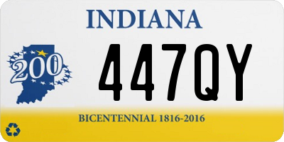 IN license plate 447QY