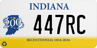 IN license plate 447RC