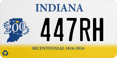 IN license plate 447RH