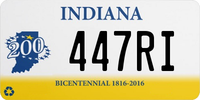 IN license plate 447RI