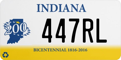 IN license plate 447RL