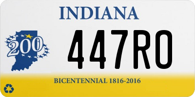 IN license plate 447RO