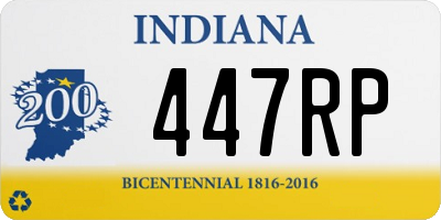 IN license plate 447RP