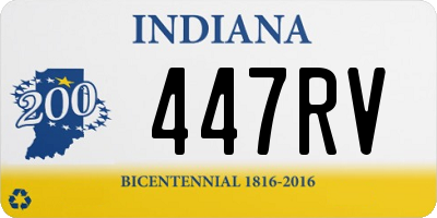IN license plate 447RV